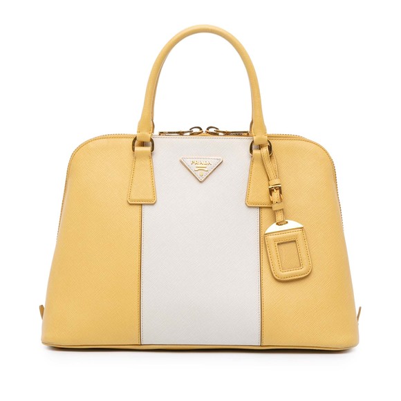 Pre-Loved Prada Medium Bicolor Saffiano Lux Promenade Satchel - Picture 1 of 12